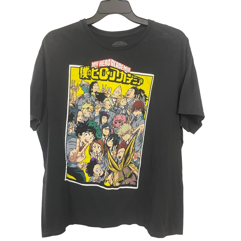 My Hero Academia Anime T Shirt 2XL‎ Black Funimation Graphic Tee